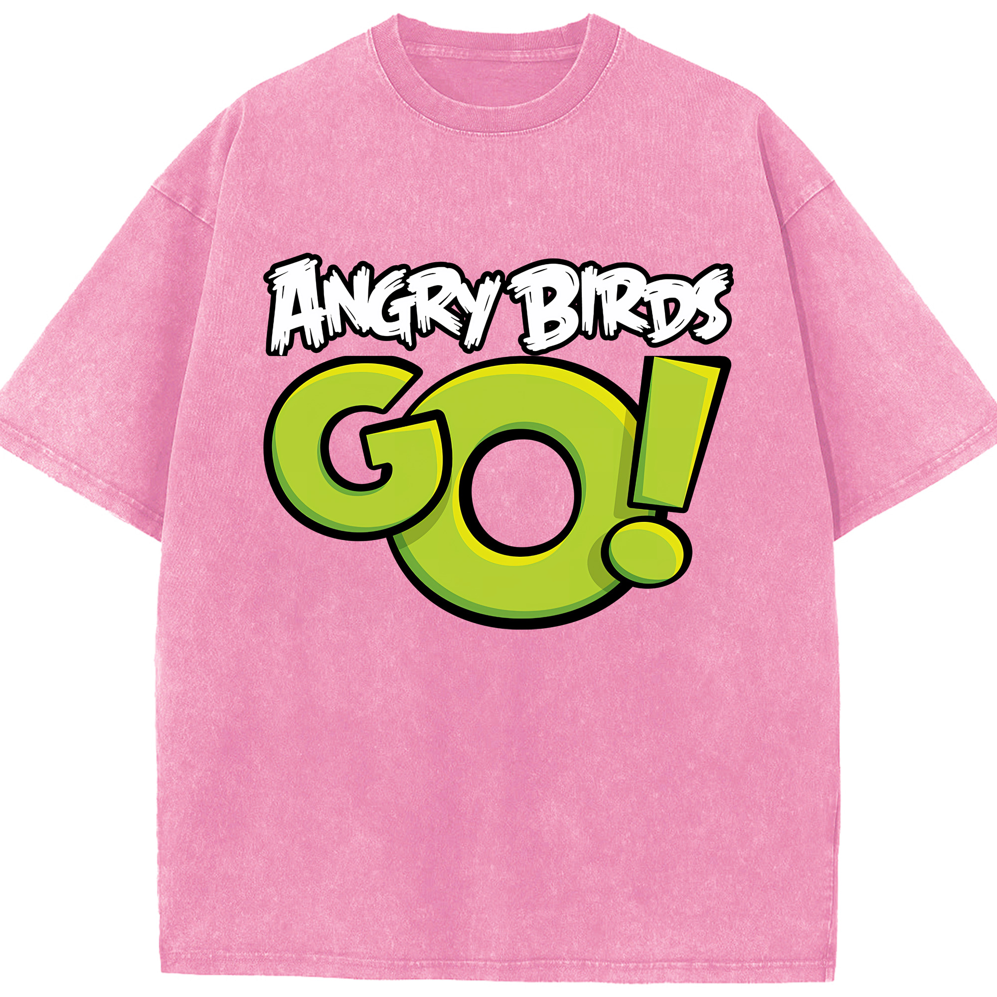 （画像用） Angry Birds アングリーバード 綿100% ヴィンテージ風 半袖Tシャツ（フロントプリント）